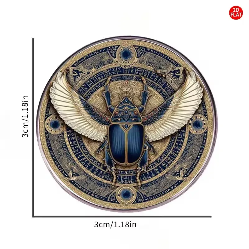 Vintage Egyptian Scarab Beetle Brooch – Stainless Steel Lapel Pin, Stylish Clothing Badge, Unique Fashion Emblem for Jackets, Coats & Bags